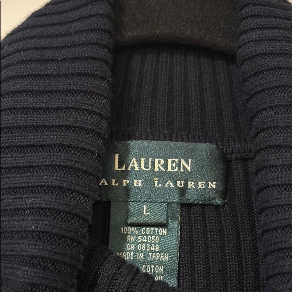 Lauren Ralph Lauren Y2K Navy Blue  Turtleneck Sweater - L - Picture 4 of 6